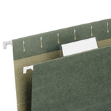 Poly Index Tabs And Inserts For Hanging File Folders, 1-5-cut Tabs, White-clear, 2.25" Wide, 25-pack