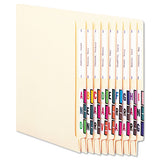 A-z Color-coded End Tab Filing Labels, B, 1 X 1.25, White, 500-roll