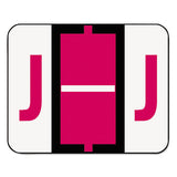 A-z Color-coded End Tab Filing Labels, J, 1 X 1.25, White, 500-roll