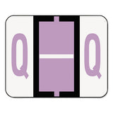 A-z Color-coded End Tab Filing Labels, Q, 1 X 1.25, White, 500-roll