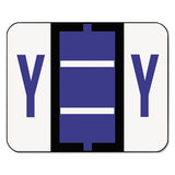 A-z Color-coded End Tab Filing Labels, Y, 1 X 1.25, White, 500-roll