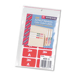 Alphaz Color-coded Second Letter Alphabetical Labels, A, 1 X 1.63, Red, 10-sheet, 10 Sheets-pack