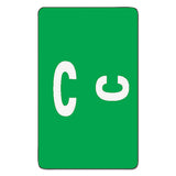 Alphaz Color-coded Second Letter Alphabetical Labels, C, 1 X 1.63, Dark Green, 10-sheet, 10 Sheets-pack