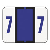 Numerical End Tab File Folder Labels, 7, 1 X 1.25, White, 500-roll