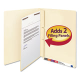 Self-adhesive Folder Dividers For Top-end Tab Folders W- 2-prong Fasteners, Letter Size, Manila, 100-box