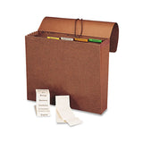 Six-pocket Subject File W- Insertable Tabs, 5.25" Expansion, 6 Sections, 1-5-cut Tab, Letter Size, Redrope