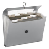 Step Index Organizer, 12 Sections, 1-6-cut Tab, Letter Size, Silver