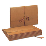 Redrope Expanding Wallets W- Cloth-tie, 5.25" Expansion, 1 Section, Legal Size, Redrope