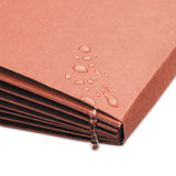 Tuff Expanding Wallets W- Elastic Cord, 5.25" Expansion, 1 Section, Letter Size, Redrope