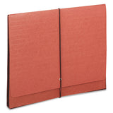 Tuff Expanding Wallets W- Elastic Cord, 5.25" Expansion, 1 Section, Legal Size, Redrope