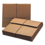 Extra-wide Expanding Wallets W- Elastic Cord, 5.25" Expansion, 1 Section, Letter Size, Redrope