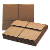 Extra-wide Expanding Wallets W- Elastic Cord, 5.25" Expansion, 1 Section, Legal Size, Redrope