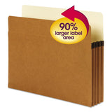 Supertab Pockets, 3.5" Expansion, Letter Size, Redrope, 25-box