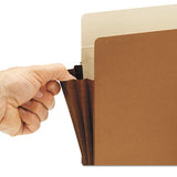 Redrope Drop-front End Tab File Pockets With Fully Lined Colored Gussets, 5.25" Expansion, Legal, Redrope-dark Brown, 10-box