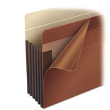 Heavy-duty Redrope End Tab Tuff Pockets, 3.5" Expansion, Legal Size, Redrope, 10-box