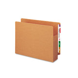 Heavy-duty Redrope End Tab Tuff Pockets, 3.5" Expansion, Legal Size, Redrope, 10-box