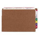 Heavy-duty Redrope End Tab Tuff Pockets, 7" Expansion, Legal Size, Redrope, 5-box