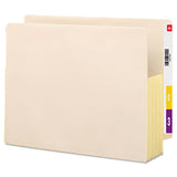 Manila End Tab File Pockets, 1.75" Expansion, Letter Size, Manila, 25-box