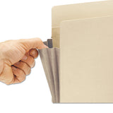 Manila End Tab File Pockets, 5.25" Expansion, Legal Size, Manila, 10-box