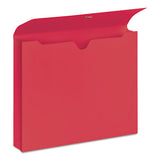 Expanding Wallet W- Elastic Cord, 2" Expansion, 1 Section, Letter Size, Red, 10-box