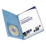 Side Opening Press Guard Report Cover, Prong Fastener, Letter, Blue