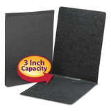 Top Opening Press Guard Report Cover, Prong Fastener, 11 X 17, Black