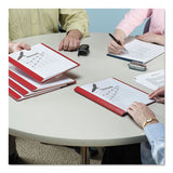 Poly Report Cover, Tang Clip, Letter, 1-2" Capacity, Clear-red, 25-box
