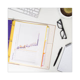 Three-ring Binder Poly Index Dividers With Pocket, 11.25 X 9.75, Assorted Colors, 30-box