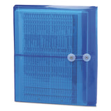 Poly String & Button Interoffice Envelopes, String & Button Closure, 9.75 X 11.63, Transparent Blue, 5-pack