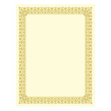 Premium Certificates, Ivory , Fleur Gold Foil Border, 66 Lb, 8.5 X 11, 15-pack