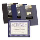 Certificate Holder, Navy, 105lb Linen Stock, 12 X 9 1-2, 10-pack