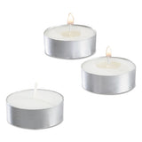 Tealight Candle, 5 Hour Burn, 0.5"h, White, 50-pack, 10 Packs-carton