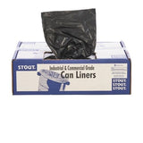 Total Recycled Content Plastic Trash Bags, 60 Gal, 1.5 Mil, 36" X 58", Brown-black, 100-carton