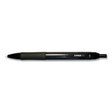 Striderio Gel Pen, Retractable, Medium 0.7 Mm, Black Ink, Translucent Black Barrel, 12-box