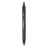 Striderio Gel Pen, Retractable, Medium 0.7 Mm, Black Ink, Translucent Black Barrel, 12-box
