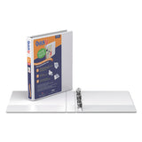 Quickfit Round-ring View Binder, 3 Rings, 1.5" Capacity, 11 X 8.5, White