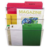 Wall File, Letter, 13 X 7, Single Pocket, Clear