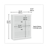 Select Collection Bookcase, Three-shelf, 35.27w X 13.3d X 43.78h, Oiled Brown