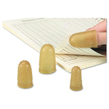 Rubber Finger Tips, 12 (medium-large), Amber, Dozen