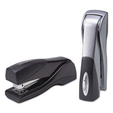 Optima Grip Compact Stapler, 25-sheet Capacity, Graphite