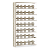 Snap-together Seven-shelf Closed Add-on Unit, Steel, 48w X 12d X 88h, Sand