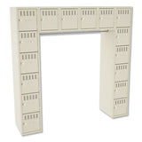 Sixteen Box Compartments & Coat Bar, 72w X 18d X 72h, Sand