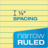 Gold Fibre Writing Pads, Narrow Rule, 8.5 X 11.75, Canary, 50 Sheets, Dozen