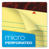 Gold Fibre Writing Pads, Wide-legal Rule, 8.5 X 14, Canary, 50 Sheets, Dozen