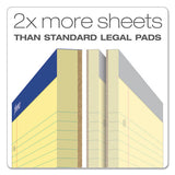 Double Sheet Pads, Medium-college Rule, 8.5 X 11.75, Canary, 100 Sheets