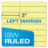 Double Sheet Pads, Pitman Rule, 8.5 X 11.75, Canary, 100 Sheets