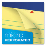Recycled Writing Pads, Wide-legal Rule, 8.5 X 11.75, Canary, 50 Sheets, Dozen