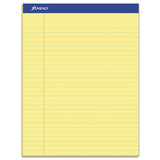 Recycled Writing Pads, Wide-legal Rule, 8.5 X 11.75, Canary, 50 Sheets, Dozen
