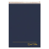 Gold Fibre Wirebound Writing Pad W- Cover, 1 Subject, Project Notes, Navy Cover, 8.5 X 11.75, 70 Sheets