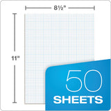 Cross Section Pads, 8 Sq-in Quadrille Rule, 8.5 X 11, White, 50 Sheets